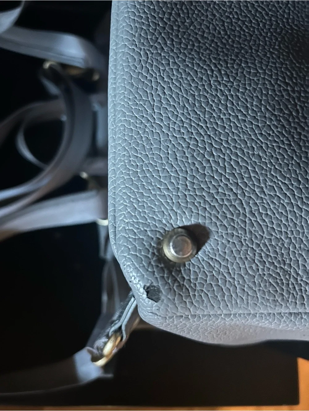 Freshly Picked Classic Diaper Bag II in Stone Color Pebbled Leather Lg Backpack